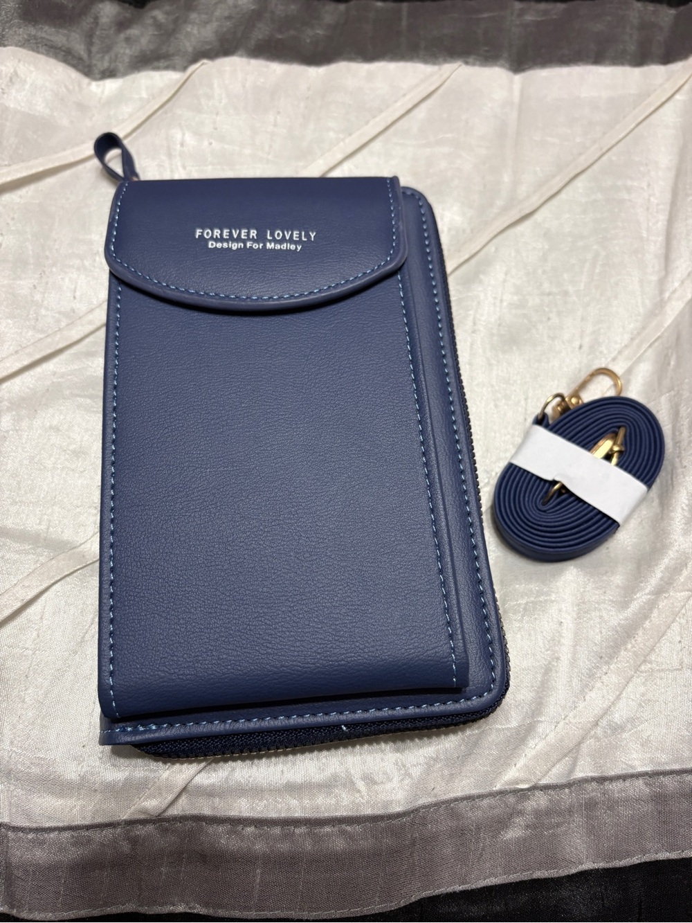 Navy Blue Crossbody Wallet Phone Bag